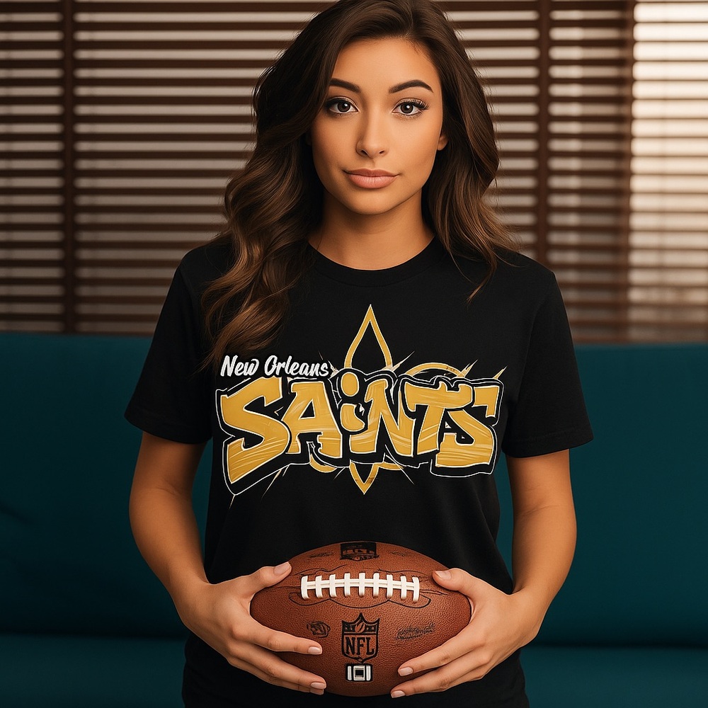 Saints Graffiti Black T-Shirt